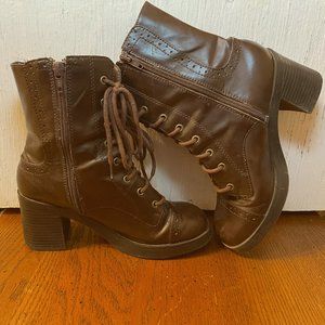 Woman's MUDD Heeled Calf Height Boots